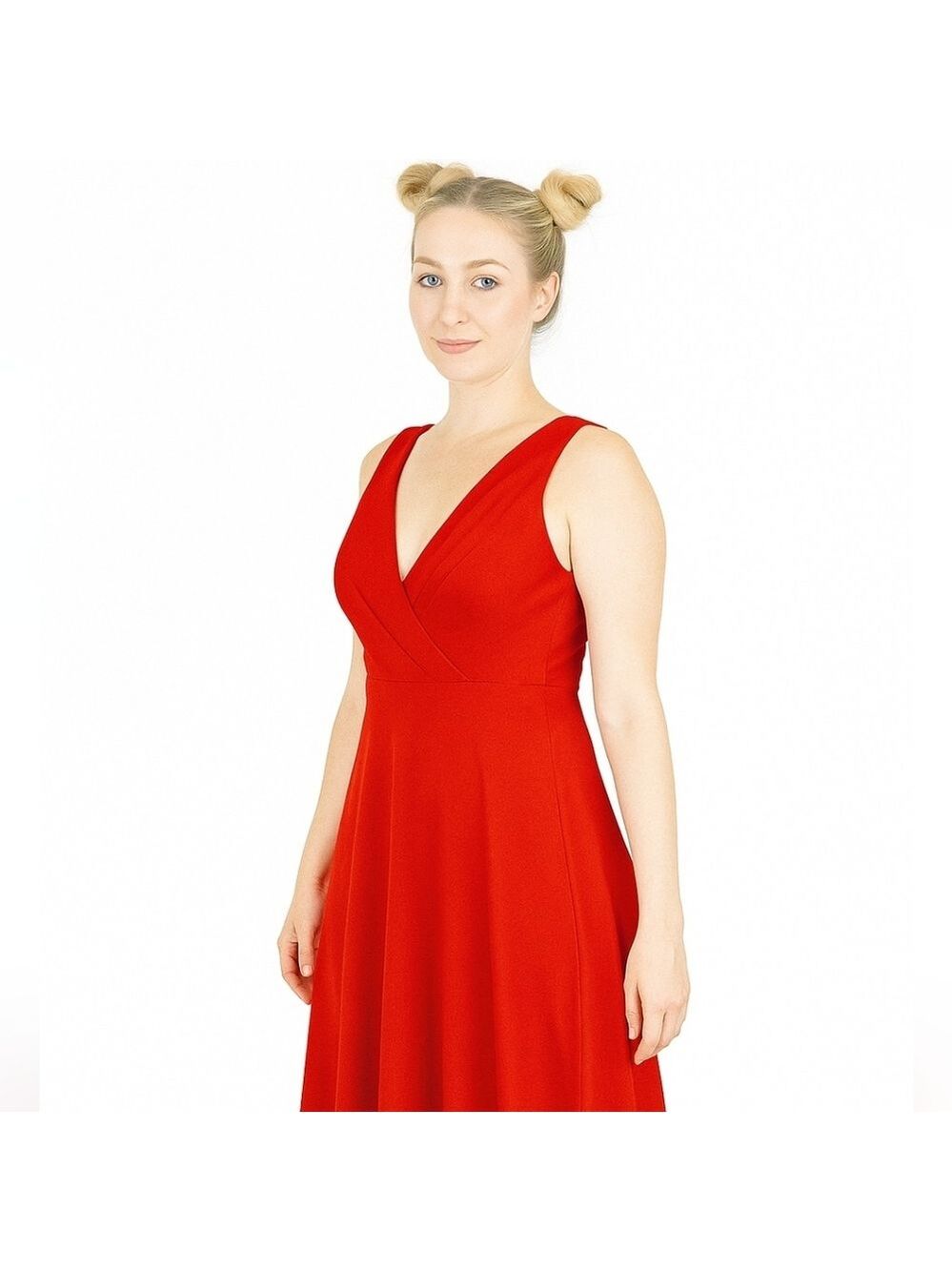 Ann Taylor Orange Silk Dress Size 8